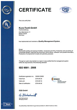 Certificate DIN ISO 9001:2008 Certificate DIN ISO 9001:2008